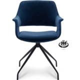 👉 Eetkamerstoel blauw fluweel Riccione - velvet Leen Bakker 8714901704197