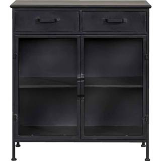 👉 Zwart metaal Kast Jayden - 92x82x37 cm Leen Bakker 8720006575822