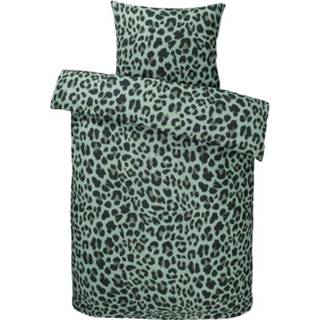 👉 Dekbedovertrek groen Polyester#Katoen Easy Renga - 140x200 cm Leen Bakker 8714901687797