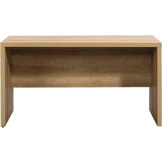 👉 Bureau Melamine#Spaanplaat bruin Schema - eikenkleur 72x140x69 cm Leen Bakker 8714901677774