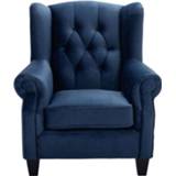 👉 Fauteuil blauw stof polyester Maayke - Leen Bakker 8714901707310