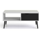👉 Salontafel wit zwart spaanplaat Delta - wit/mat 43,3x98,7x60,2 cm Leen Bakker 5713035026734