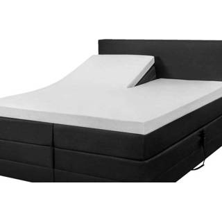 👉 Hoeslaken wit Percal katoen#Katoen Katoen#Percal katoen split-topper - 160x200 cm Leen Bakker 8714901678696