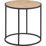 👉 Bijzettafel hout bruin Foggia - naturel 45xØ45 cm Leen Bakker 5713941004840