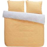 👉 Dekbedovertrek katoen geel Walra Dots & Doodles - oker 240x200/220 cm Leen Bakker 8719023347314