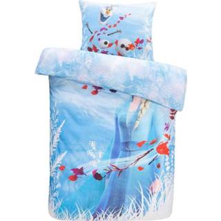 👉 Dekbedovertrek blauw Polyester#Katoen Comfort Disney Frozen - lichtblauw 140x200 cm Leen Bakker 4006891934864