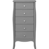 👉 Ladekast grijs Hout#MDF Baroque 5 lades - 102x51x45 cm Leen Bakker 5707252067342