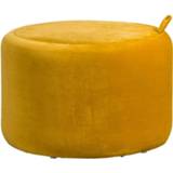 👉 Poef okergeel fluweel geel Bach - 44xØ38 cm Leen Bakker 8714901723358