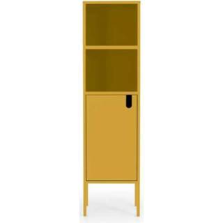 👉 Wandkast MDF geel Tenzo Uno 1-deurs - mosterd 152x40x40 cm Leen Bakker 7394084080762