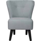 👉 Fauteuil grijs fluweel Halmstad - velvet lichtgrijs Leen Bakker 8714901723273