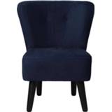 👉 Fauteuil fluweel blauw Halmstad - velvet navy Leen Bakker 8714901723280