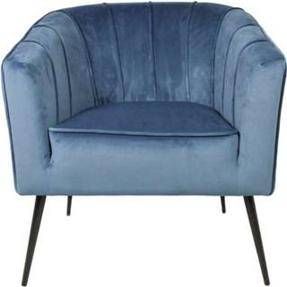 👉 Fauteuil staalblauw fluweel blauw HSM Collection Chester - velvet Leen Bakker 8719956073632