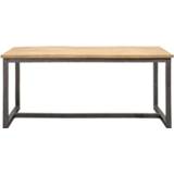👉 Eettafel grijs Hout#Metaal Grijs#Bruin Eetkamertafel Logan - naturel/grijs 78x300x100 cm Leen Bakker 8714901725437