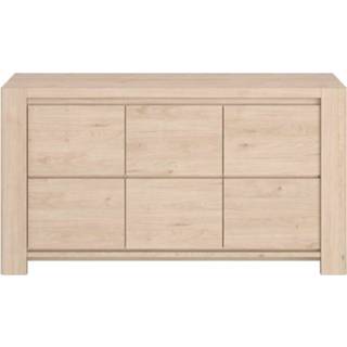 👉 Dressoir spaanplaat bruin Parisot Portland - eikenkleur 85x159x48 cm Leen Bakker 3480940287674