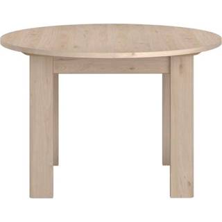 👉 Eettafel spaanplaat beige Parisot eetkamertafel Portland - eikenkleur 77x120/156x120 cm Leen Bakker 3480940289449