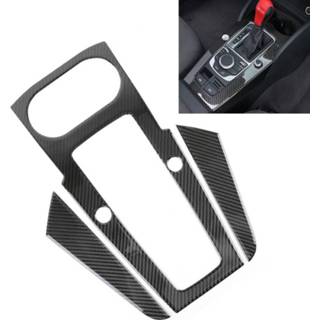 👉 Motorstart koolstofvezel 3 STKS auto Gear panel decoratieve sticker voor Audi A3 met motor start knop decoratie 6922995809632