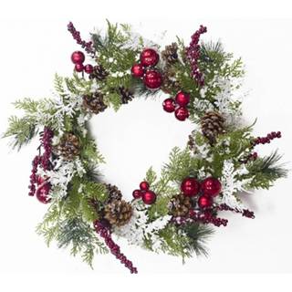 👉 Ornament rood 2 PC'S kerst creatieve krans Pine Cone (rood) 8226890038226