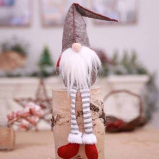 👉 Grijs Schattig zittend Faceless lange benen elf pop kerst decoratie (grijs) 8226890132405