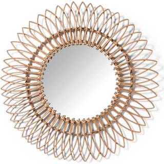 👉 Rotan bruin Zonnespiegel - ø76 cm 8716963068095