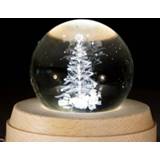 👉 Kristallen bol Crystal Wood 3D Word gravure kerstboom patroon elektronische Swivel muzikale verjaardag cadeau Home decor zonder muziek 8006405163502