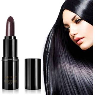 👉 Lippenstift grijs bruin Natuurlijke Lipstick type wegwerp haar Dye pen dekking van Gray verven stok plakken (bruin) 6922180002787