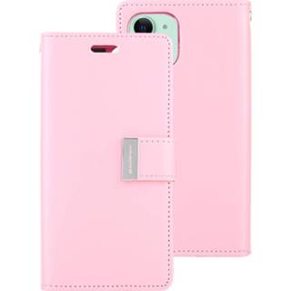 👉 Draagtas roze Voor iPhone 11 kwik GOOSPERY RICH DIARY Crazy Horse textuur horizontale Flip lederen met houder & kaartsleuven portemonnee (roze) 8226890093003