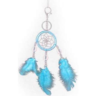 👉 Sleutelhanger blauw Ãén ring imitatie shell Dream Catcher hanger auto Feather (meer blauw) 8226890202788
