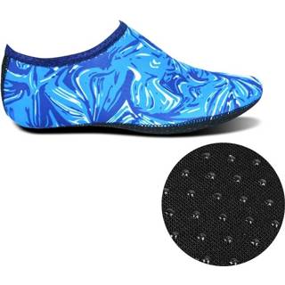 👉 Schoenen blauw antislip kunststof XL korrel textuur dikke doek enige afdrukken duiken en sokken één paar grootte: (blauw dacht) 8226890130371