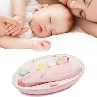 👉 Gereedschapset roze baby's mannen 6 in 1 baby nagel Clipper trimmer manicure elektrisch slijpen apparaat gereedschapsset (roze) 6922470073251