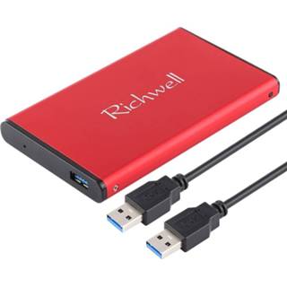 👉 Hard disk drive rood Richwell SATA R2-SATA-1TGB 1TB 2 5 inch USB 3.0 Super Speed interface mobiele (rood) 8006405247776
