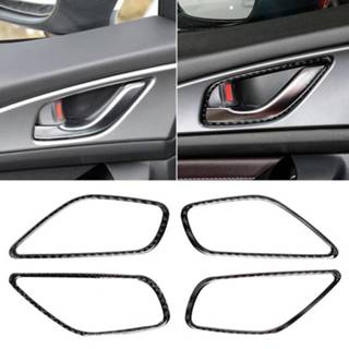 👉 Handvat koolstofvezel 4 STKS auto deur innerlijke frame decoratieve sticker voor Mazda Axela 2014/2017-2018 6922689634090