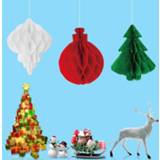 👉 Kerstversiering papier LH01 2 packs kerst bal hanger Home bloem decoratie specificatie: D drie vormen 8226890265196