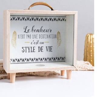 👉 Ornament houten Creatieve kunst verse Piggy Bank slaapkamer Desktop Decoratie ornamenten Sundries opbergdoos stijl: omgaan met opbergdoos-A 8226890395589