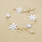👉 Kerstboom hout Kerst decoratie hanger elk Snowflake huis Sling opknoping (E Snowflake) 6922835244821
