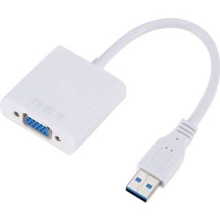 Grafische kaart wit Externe converter kabel USB 3.0 naar VGA resolutie: 1080P (wit) 6922282972650