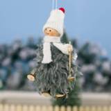 👉 Kerstboom groen wol 2 PC'S Feather Doll decoratie hanger (donkergroen) 8226890269255