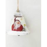 👉 Smeedijzer wit 2 PC'S kerst creatief geschilderd smeedijzeren Bell hanger ornament (wit) 8226890340688