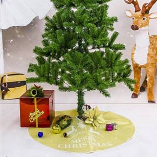 👉 Kerstboom goud 2 PC'S Creative Christmas print bodem decoratie grootte: 120x120CM (goud) 8226890263635