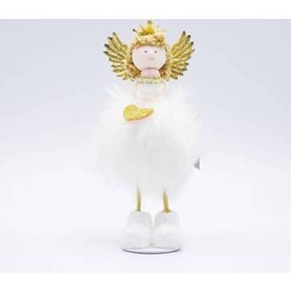 👉 Ornament stof pluche kinderen 2 PC'S ornamenten blonde engel kerst pop decoratie creatieve Kinder geschenken (hart vorm) 6922635662276