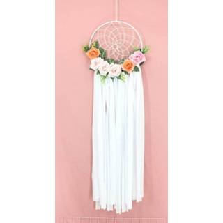 👉 Kwast witte Creatieve hand-geweven ambachten Fantasy bloem Dream Catcher huis auto muur opknoping decoratie 8226890329478