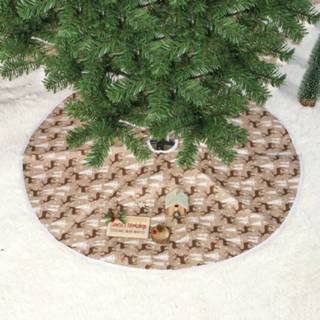 👉 Kerstboom stof 2 PC'S kerst elanden afdrukken onder decoratieve boom rok grootte: 60cm 8226890401198