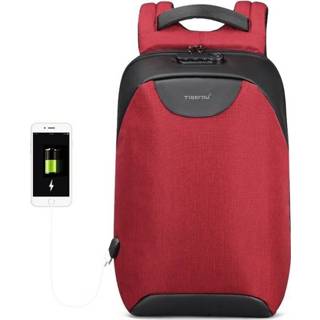 👉 Laptop rugzak zwart rood 15 6 inch eenvoudige student tas Fashion casual reizen (zwart + rood) 8226890353343