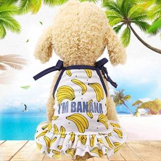 👉 Print T-shirt XS Huisdier fruit puppy hond kat cute rok maat: (rok-banaan) 8226890317345