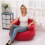 Sofa rood Inflatable Flocked Casual Lazy Couch Foldable Recliner U-shaped Base Sofa(Red) 8226890050693