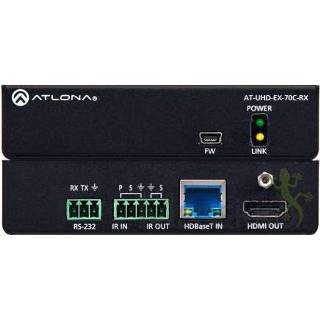 👉 Video extender zwart Atlona AT-UHD-EX-70C-RX audio/video AV-receiver