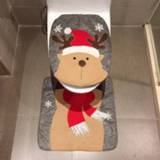 2 in 1 elk kerst decoratie toilet set 8226889947904