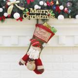 👉 Ornament Christmas decoratie Santa Claus Merry Big Stocking Gift Bag hanger 8226889947928
