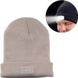 👉 Beige Unisex warme winter Polyacrylonitril brei Hat volwassen hoofd Cap met 5 LED licht (beige) 8226889951109