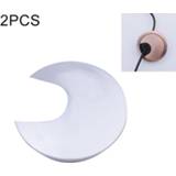 Zink goud 2 PC'S Desk computer Desktop legering ronde thread vak gat cover diameter: 35mm (helder goud) 8226889952304