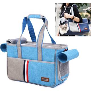 👉 Handtas hemelsblauw DODOPET Outdoor draagbare Oxford doek kat hond huisdier vervoerder tas schoudertas grootte: 29 x 20 51cm (hemelsblauw) 8226889960620